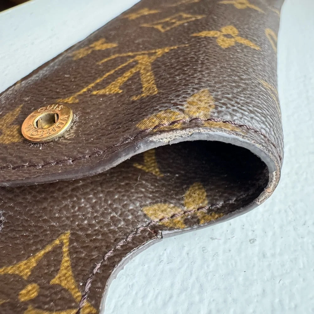 Louis Vuitton Monogram Eyewear Pouch in Dark Brown and Gold - Picture 6 of 8